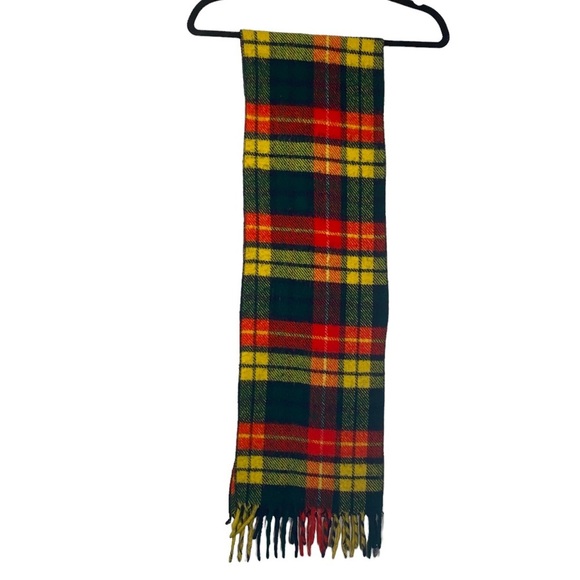 70s VTG Plaid Blanket Scarf - Picture 3 of 6